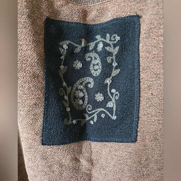 Vintage 90s Nina Piccalino Maxi Dress Brown Sleeveless Paisley Size L - Picture 2 of 6